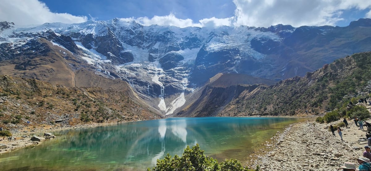 Mountaintop lake in Peru.
