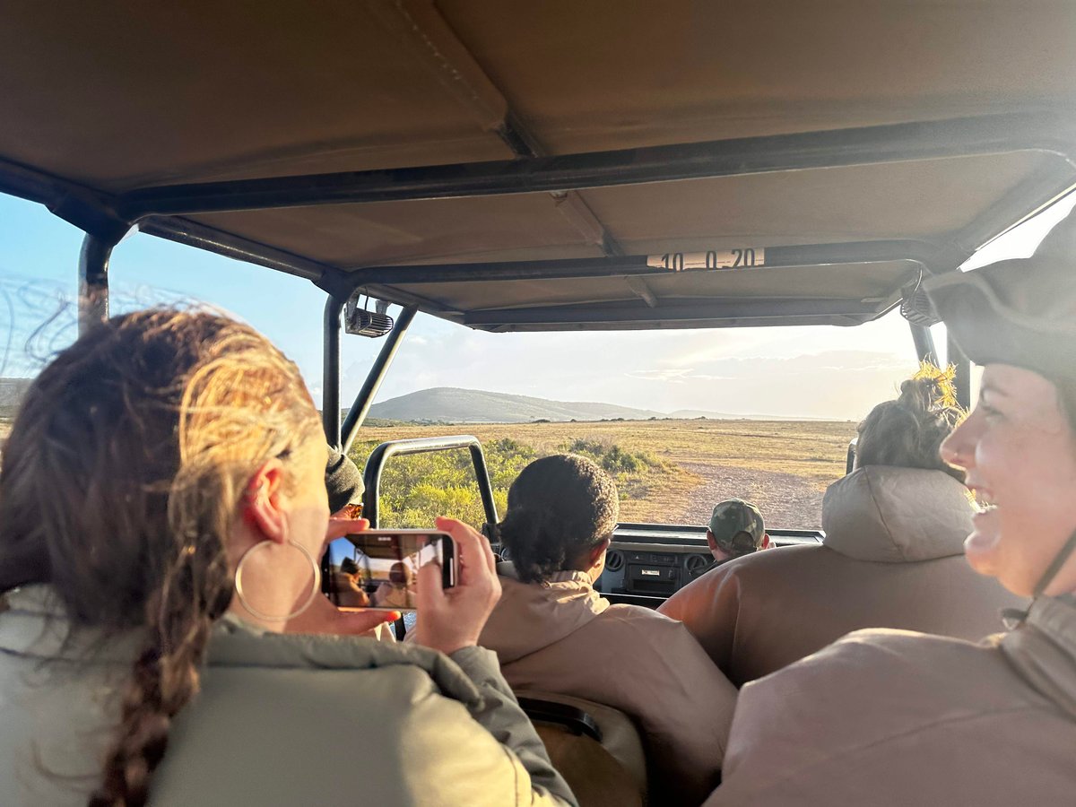 People on safari tour in South Africa.